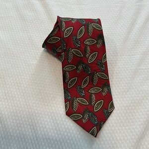 Jos. A. Bank Red and Blue Leaf Pattern Tie